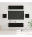 vidaXL TV Cabinet Set Wall-mounted 6 pcs Black oak Engineered Wood — V0672080310