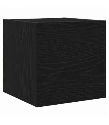 vidaXL TV Cabinet Set Wall-mounted 6 pcs Black oak Engineered Wood — V0672080310