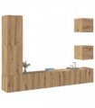 vidaXL 5 Piece TV Cabinet Set Wall-mounted Artisan Oak Engineered Wood — V0672080314
