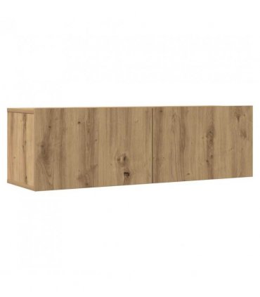vidaXL 5 Piece TV Cabinet Set Wall-mounted Artisan Oak Engineered Wood — V0672080314