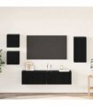 vidaXL TV Cabinet Set Wall-mounted 5 pcs Black Oak Engineered Wood — V0672080317