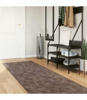 vidaXL Rug Runner MARSA Grey 80 x 450 cm Polyester and PVC