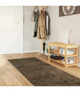 vidaXL Rug Runner MARSA Forest Green 100 x 400 cm Polyester and PVC
