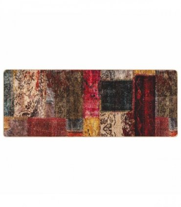 vidaXL Rug Runner MARSA Multicolour 80 x 200 cm Polyester and PVC — Colour: Patchwork