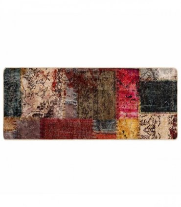 vidaXL Rug Runner MARSA Multicolour 50 x 100 cm Polyester and PVC — Colour: Patchwork