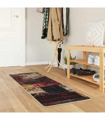 vidaXL Rug Runner MARSA Multicolour 50 x 150 cm Polyester and PVC — Colour: Patchwork