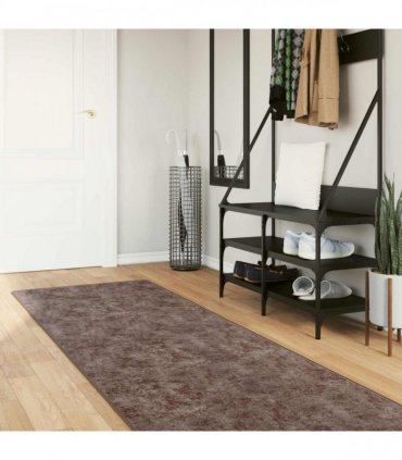 vidaXL Rug Runner MARSA Grey 100 x 300 cm Polyester and PVC