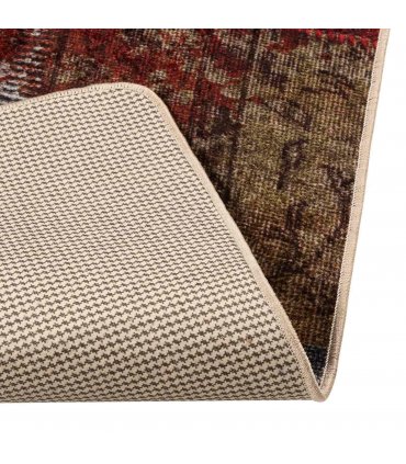 vidaXL Rug Runner MARSA Multicolour 100 x 400 cm Polyester and PVC — Colour: Patchwork
