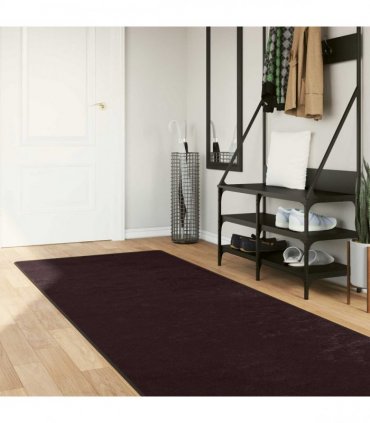 vidaXL Rug Runner MARSA Anthracite 100 x 250 cm Polyester and PVC