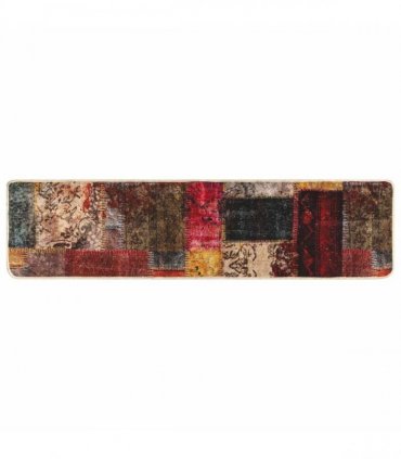 vidaXL Rug Runner MARSA Multicolour 50 x 250 cm Polyester and PVC — Colour: Patchwork