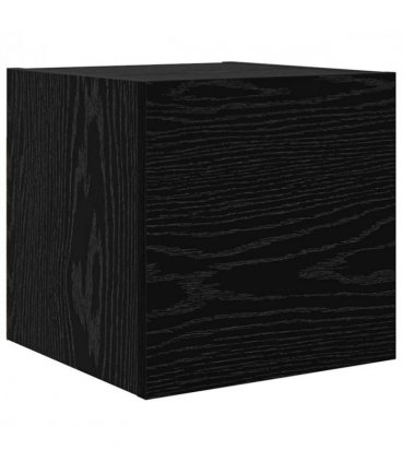 vidaXL TV Cabinet Set Wall-mounted 9 pcs Black Oak Engineered Wood — V0672080646