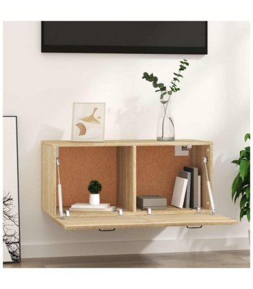 vidaXL Wall Cabinet Sonoma Oak 80x36.5x35 cm Engineered Wood