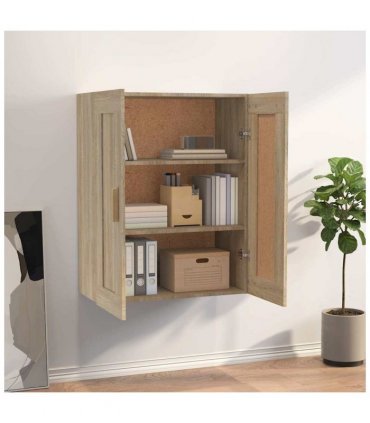 vidaXL Wall Cabinet Sonoma Oak 69.5x32.5x90 cm Engineered Wood