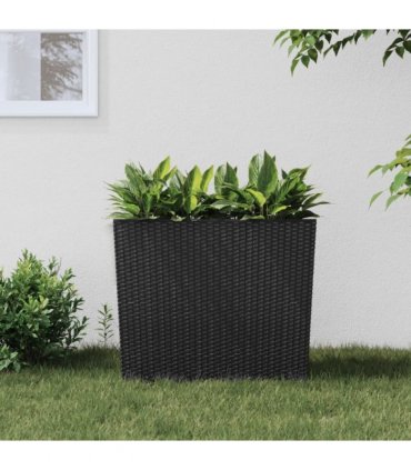 vidaXL Planter with Removable Inner Anthracite 12 / 44 L PP Rattan