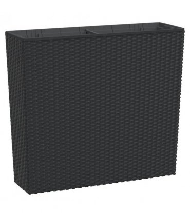 vidaXL Planter with Removable Inner Anthracite 12 / 44 L PP Rattan