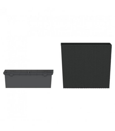 vidaXL Planter with Removable Inner Anthracite 12 / 44 L PP Rattan