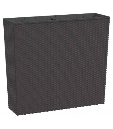 vidaXL Planter with Removable Inner Brown 12 / 44 L PP Rattan