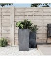 vidaXL Planter with Removable Inner Grey 21/49 L PP Concrete Look