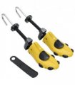 vidaXL Shoe Stretchers with Shoe Horn Yellow EU 37-41 Plastic — Model: with knob & hook
