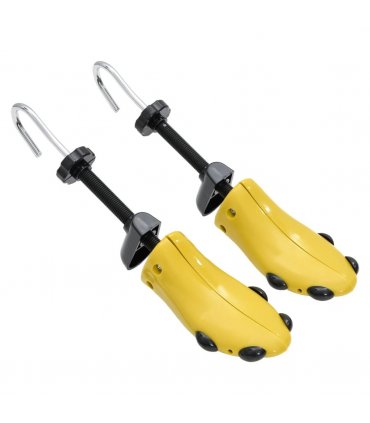 vidaXL Shoe Stretchers with Shoe Horn Yellow EU 37-41 Plastic — Model: with knob & hook