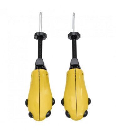vidaXL Shoe Stretchers with Shoe Horn Yellow EU 37-41 Plastic — Model: with knob & hook