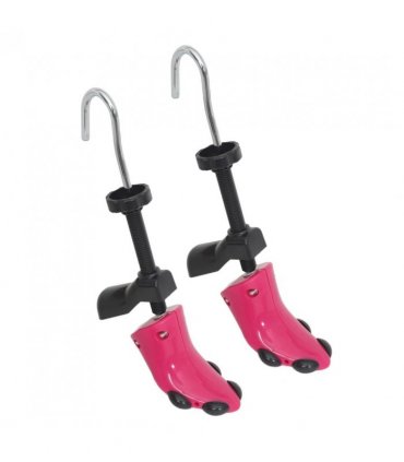 vidaXL Shoe Stretchers with Shoe Horn Pink EU 34-40 Plastic — Model: with knob & hook