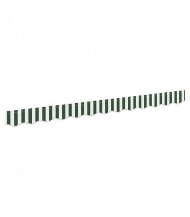vidaXL Awning Valance Replacement Green and White 3 m Polyester