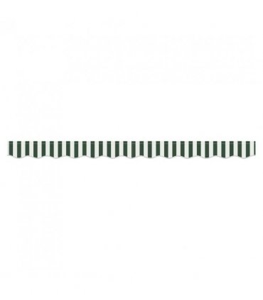 vidaXL Awning Valance Replacement Green and White 3 m Polyester
