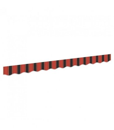 vidaXL Awning Valance Replacement Orange / Black / Yellow 3.5 m Polyester — Colour: Orange/black/yellow