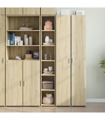 vidaXL Highboard Sonoma Oak 30x41x185 cm Engineered Wood