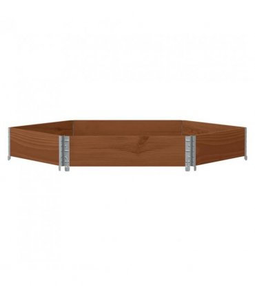 vidaXL Raised Bed Hexagon Brown 160x160 cm Solid Wood Pine — Colour: dark brown