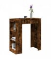 vidaXL Bar Table with Racks Smoked Oak 95x47x103.5 cm Engineered Wood
