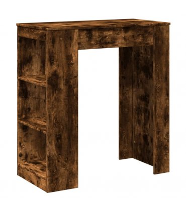 vidaXL Bar Table with Racks Smoked Oak 95x47x103.5 cm Engineered Wood