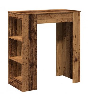 vidaXL Bar Table with Racks Old Wood 95x47x103.5 cm Engineered Wood