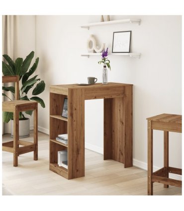 vidaXL Bar Table with Racks Artisan Oak 95x47x103.5 cm Engineered Wood