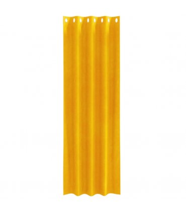 vidaXL Blackout Curtains 2 pcs Mustard Yellow 140 x 260 cm Velvet — Model: with eyelets