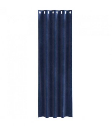 vidaXL Blackout Curtains 2 pcs Dark Blue 140 x 225 cm Velvet — Model: with eyelets