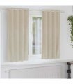 vidaXL Blackout Curtains 2 pcs Cream 140 x 175 cm Velvet — Model: with eyelets