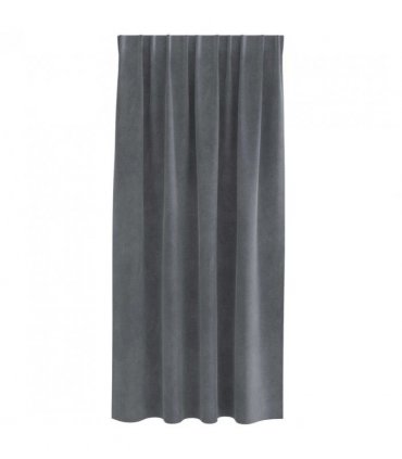 vidaXL Blackout Curtains 2 pcs Light Grey 140 x 175 cm Velvet — Colour: Super light grey, Model: with sewn-in tape
