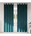 vidaXL Blackout Curtains 2 pcs Dark Green 140 x 260 cm Velvet — Model: with eyelets