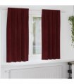 vidaXL Blackout Curtains 2 pcs Wine Red 140 x 175 cm Velvet — Model: with sewn-in tape