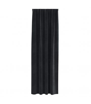 vidaXL Blackout Curtains 2 pcs Black 140 x 225 cm Velvet — Model: with sewn-in tape