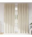 vidaXL Blackout Curtains 2 pcs Cream 140 x 260 cm Velvet — Model: with sewn-in tape