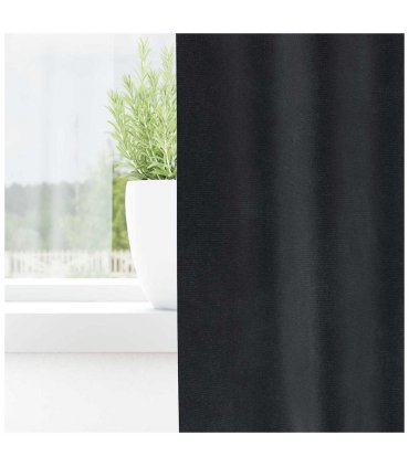 vidaXL Blackout Curtains 2 pcs Dark Grey 140 x 245 cm Velvet — Model: with hanging loops