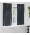 vidaXL Blackout Curtains 2 pcs Dark Grey 140 x 175 cm Velvet — Model: with sewn-in tape