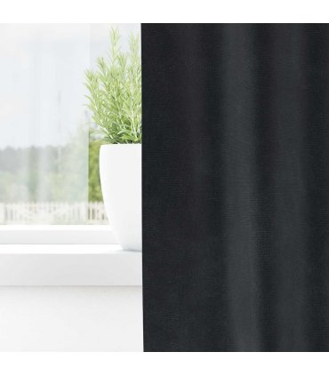 vidaXL Blackout Curtains 2 pcs Dark Grey 140 x 175 cm Velvet — Model: with sewn-in tape