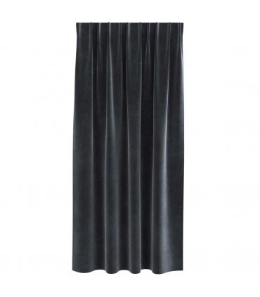 vidaXL Blackout Curtains 2 pcs Dark Grey 140 x 175 cm Velvet — Model: with sewn-in tape
