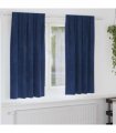 vidaXL Blackout Curtains 2 pcs Dark Blue 140 x 175 cm Velvet — Model: with sewn-in tape
