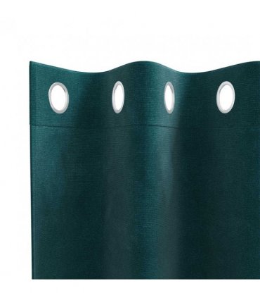 vidaXL Blackout Curtains 2 pcs Dark Green 140 x 140 cm Velvet — Model: with eyelets