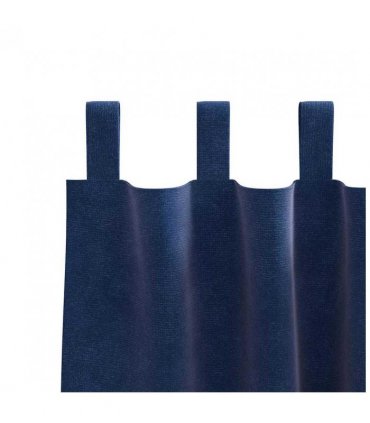 vidaXL Blackout Curtains 2 pcs Dark Blue 140 x 175 cm Velvet — Model: with hanging loops
